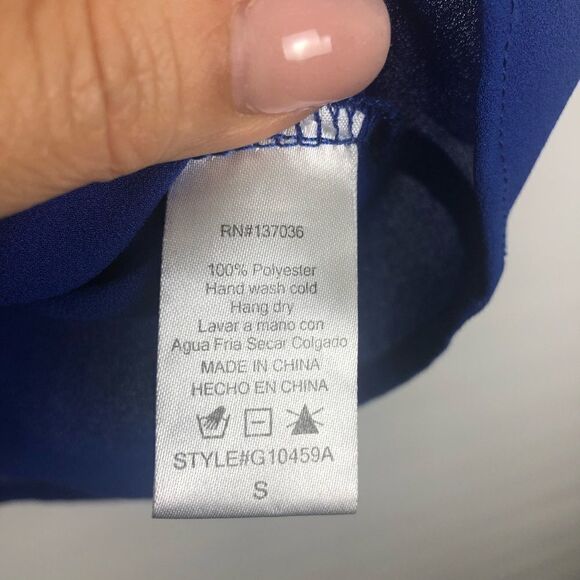 Paper Crane blue sleeveless top - Picture 6 of 8